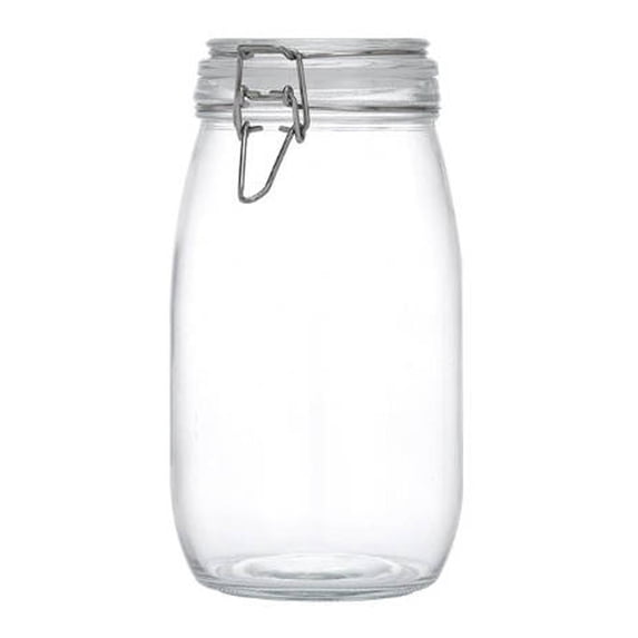 Glass & Bottle Storage Jars for Kitchen Pantry – Leak Proof Airtight Latching Jars with Secure Lock Lids for Food Preservation and Organization