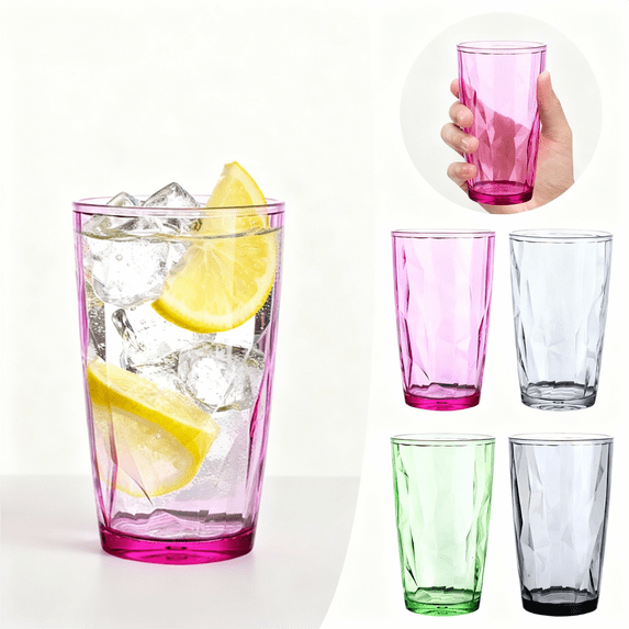 Glass&Bottle Stylish 500ml Cup with Easter Pattern Colorful Drinking Glass Decorative Dining Bar Tumbler for Home Use