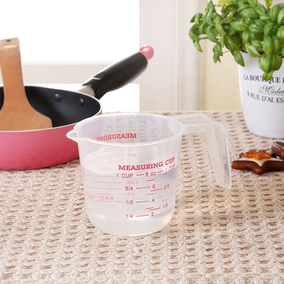 Glass&Bottle Transparent Cup Measuring Handle High Clear Cup for Precise Liquid Measurements in Kitchen Lab and Barware Glass & Bottle, White