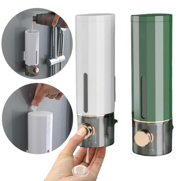 Glass&Bottle Wall-Mounted Soap Dispenser for Shampoo Shower Gel Storage in Bathroom Durable Accessory for Convenient Hand Soap and Liquid Storage