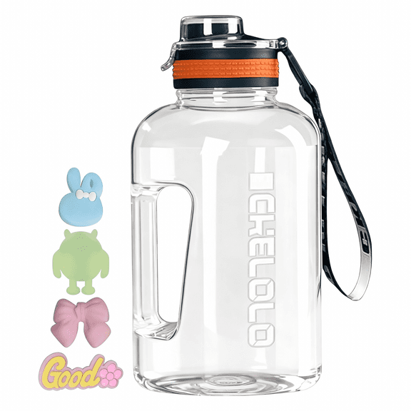 Glass&Bottle Water Bottle With Handle for Outdoor Fitness | Leakproof Large Capacity Jug for Camping Home Gym