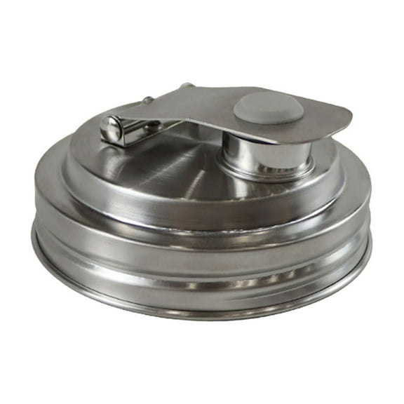 Jar Pour Spout Lid Stainless Steel Wide Mouth Flip Cap Lids No Leaking Proof Ideal for Home Brewing Fruit Fermenting Drinks Airtight Kitchen Use