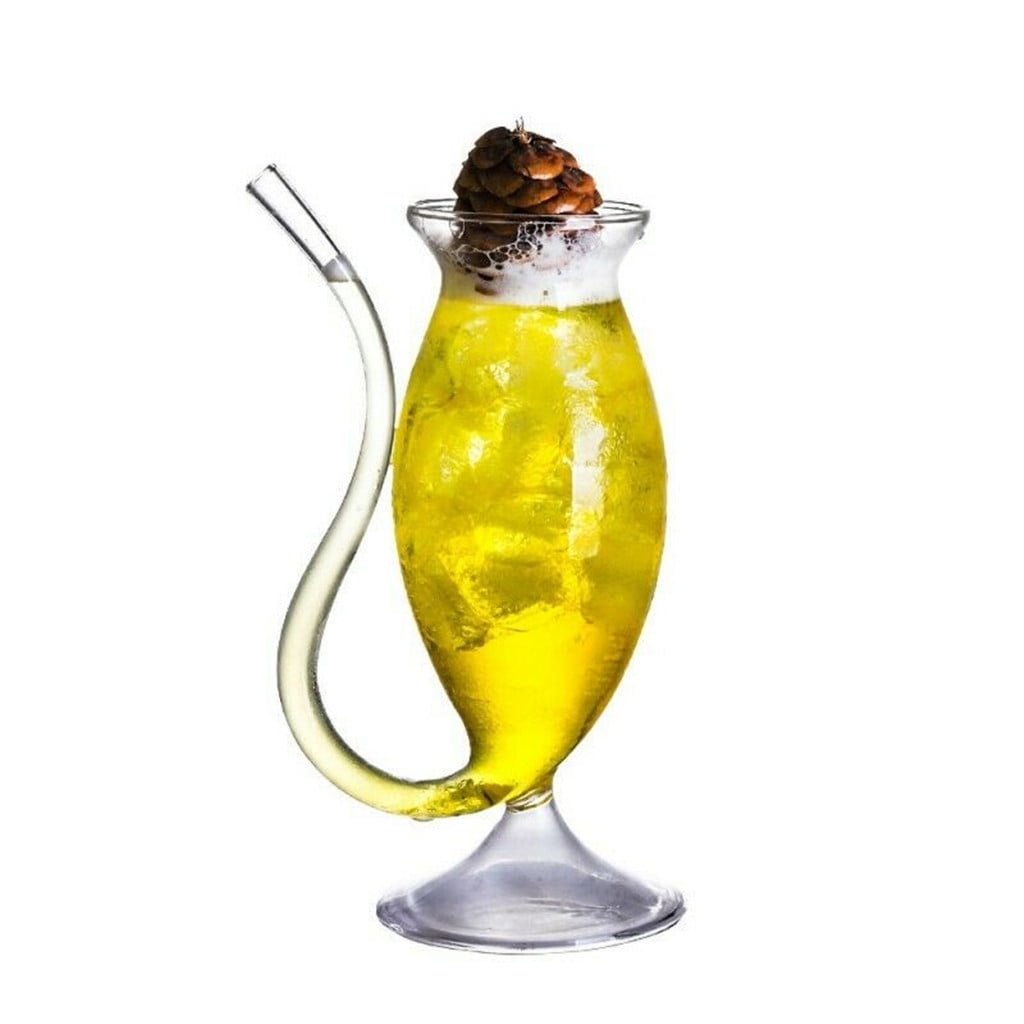 Glass Bottle Wine Whiskey Glass Heat Resistant Glass Sucking Juice Milk