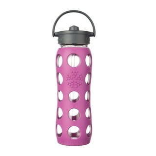 Lifefactory 22oz Glass Hydration Bottle with Straw Cap Carbon