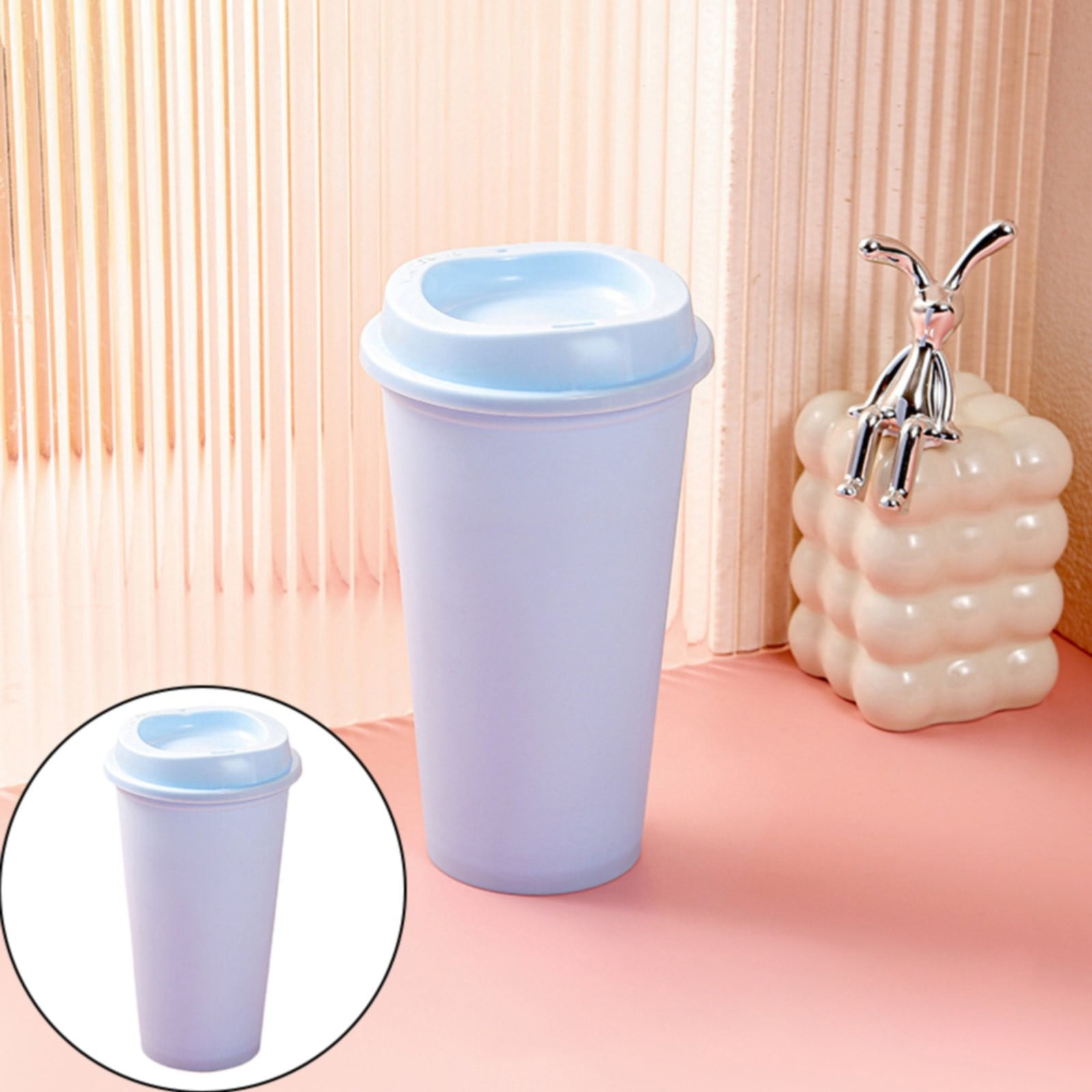 Glass Bottles With Airtight Lid 475Ml Reusable Plastic Tumblers With ...