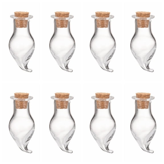 Glass Bottles with Cork Stopper Wishing Bottle teardrop Clear 34x14.5mm Bottleneck: 8mm in diameter Capacity: 2ml