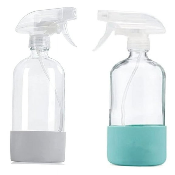 Glass Bottles with Silicone Sleeve, for Cleaning Solutions