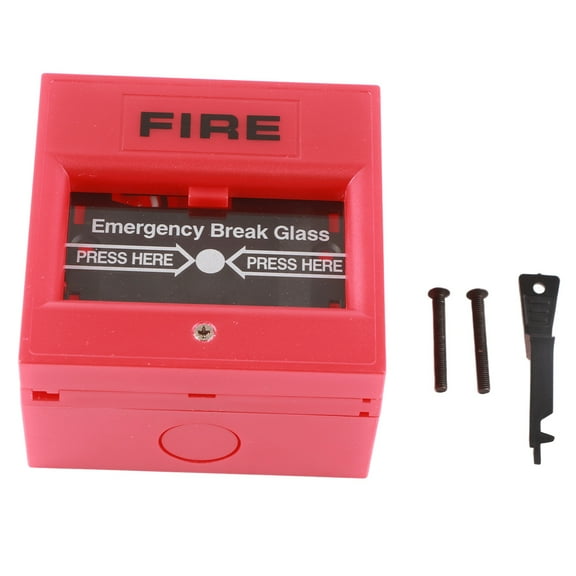 Glass Break Alarm Button Manual Reset Fireproof Red for Escape Door Security System Gueiykk