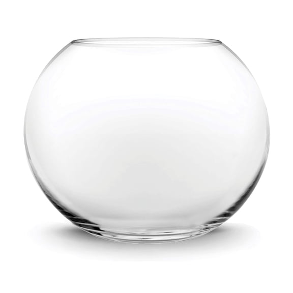 Glass Bubble Bowl (H-6" W-8", Approx. 3/4 Gal.) Small Fish Bowl Round Terrarium Vase Globe Flower Centerpiece for Weddings Events Arrangements