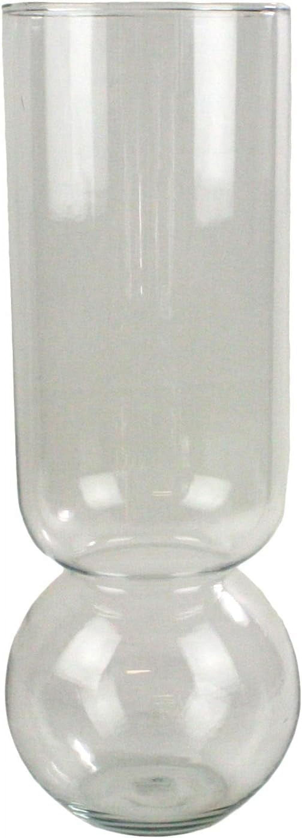 Extra Tall Clear Glass Bulb Vase, 15-Inch