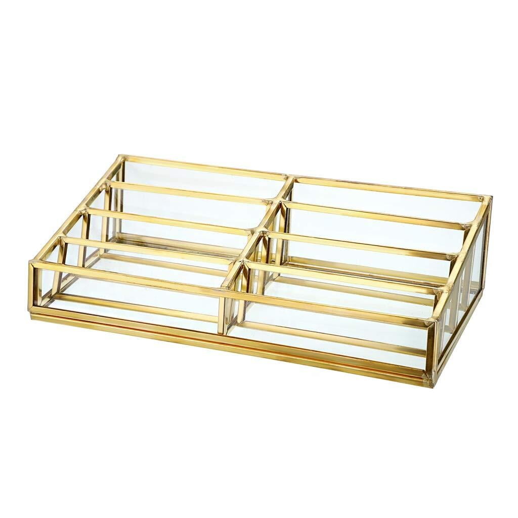 Glass Business Card Holder Stand 8 Slot Name Cards Display Storage ...