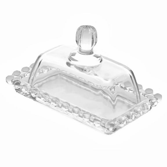 Glass Butter Dish with Lid Butter Keeper Holder Tray Container Kitchen Accessory