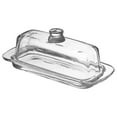 thumbnail image 1 of Glass Butter Dish with Lid, Farmhouse Butter Keeper, Single Stick Container with Handle, Clear Kitchen Accessory, 1 of 4