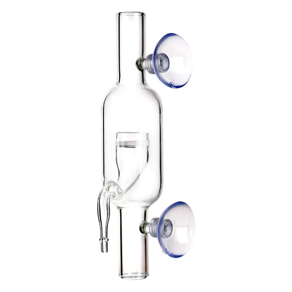Glass CO2 Diffuser with Suctions Cups Clear Inline Atomizer for Planted for Tank Aquarium Accessories Diameter 13mm 17mm