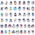 thumbnail image 1 of Glass Cabochons Oval with Spaceman Pattern Space Theme Pattern 25x18x5mm about 50pcs/bag 1 bag/box, 1 of 7