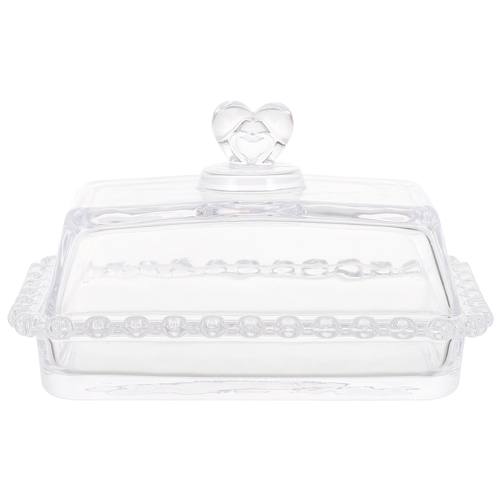 Glass Cake Plate Clear Cake Storage Tray Dessert Display Plate with Lid