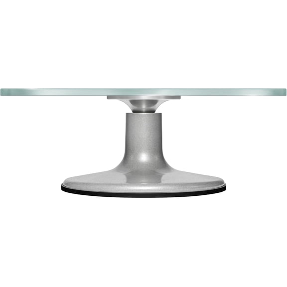 Glass Cake Turntable for Decorating, 12 Inch Rotating Cake Stand, Large Revolving Cake Spinner Stand for Birthday, Party, Wedding Cake Baking Supplies Tools