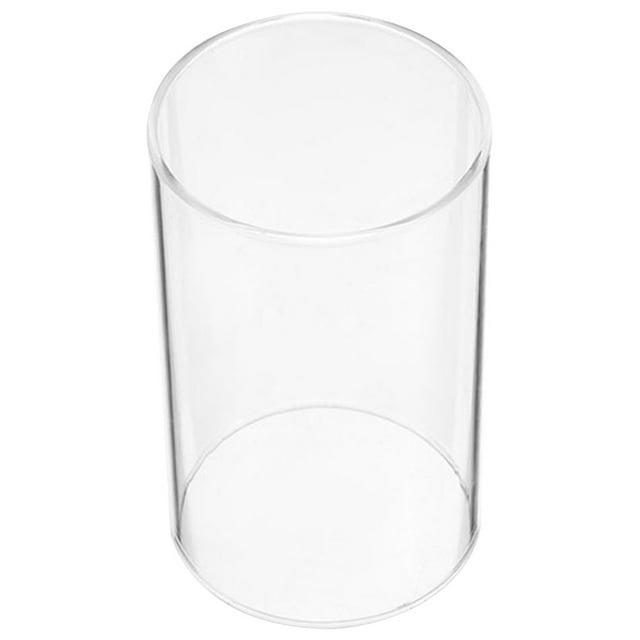 Glass Candle Cover Glass Candleholder Tube Shade Open Flame Glass
