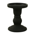 thumbnail image 1 of Glass Candle Holder - Black Pillar Candle Holder Set for Candlesticks Taper Tealight - Matte Black, 1 of 6