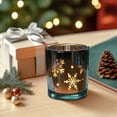 thumbnail image 1 of Glass Candle Holder Little Snowflake Decorative Candle Cup Holders - Decorative Votive Tealight Glass Cup for Christmas, Winter Home Decor, Holiday Centerpiece, 1 of 6