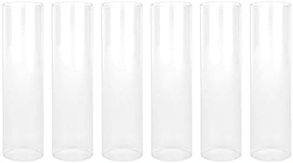 Glass Candle Holders, Tall Cylinder Chimney Tubes, Open On Both Ends