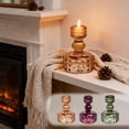 thumbnail image 1 of Glass Candlestick,4x1.38x1.38In Colorful Beaded Tall Crystal Candle Stand,Sturdy Decor for Living Room Dining Table Indoor Outdoor Centerpiece(Green), 1 of 7