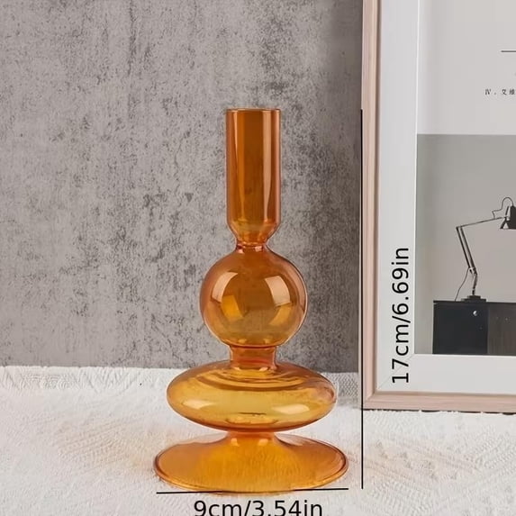 Glass Candlestick Holder European Style for Wedding Dinner Table Decor ...