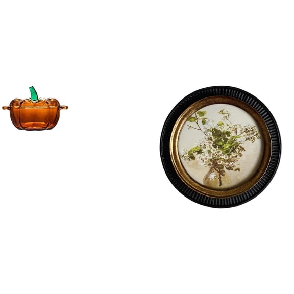 Glass Candy Dish Cookie Jar Resin Picture Frame Heat Resistant Decorative Set for Bedroom Living Room Housewarming Gift