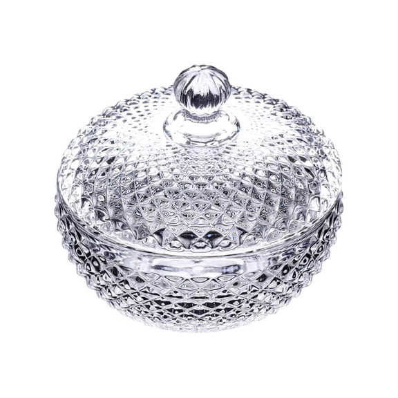 Glass Candy Jar Candy Bowl Jars With Lids Jar With Cover Transparent Glass Candy Dish With Lid For Halloween Home Party Wedding Decor