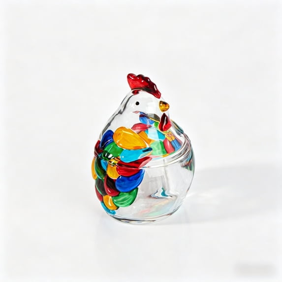 Glass Candy Jar with Lid, Embossed Clear Storage Jar for Candy Snacks ...