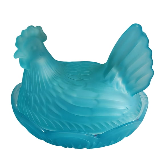 Glass Candys Jar Hen on Nest Candy Dish,Candy Cookie Jars Biscuits Storage Container Decorative Snacks Bowl