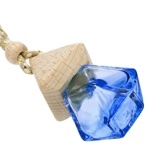Glass Car Fragrance Diffuser Hanging Clip Refillable Perfume Bottle for Home and Vehicle Interior Aromatherapy Accessories