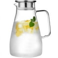 thumbnail image 1 of Glass Carafe, Water Carafe with Lid, Heat Borosilicate Carafe, Shared Hot and Cold Kettle, for Milk,Coffee, 1 of 5