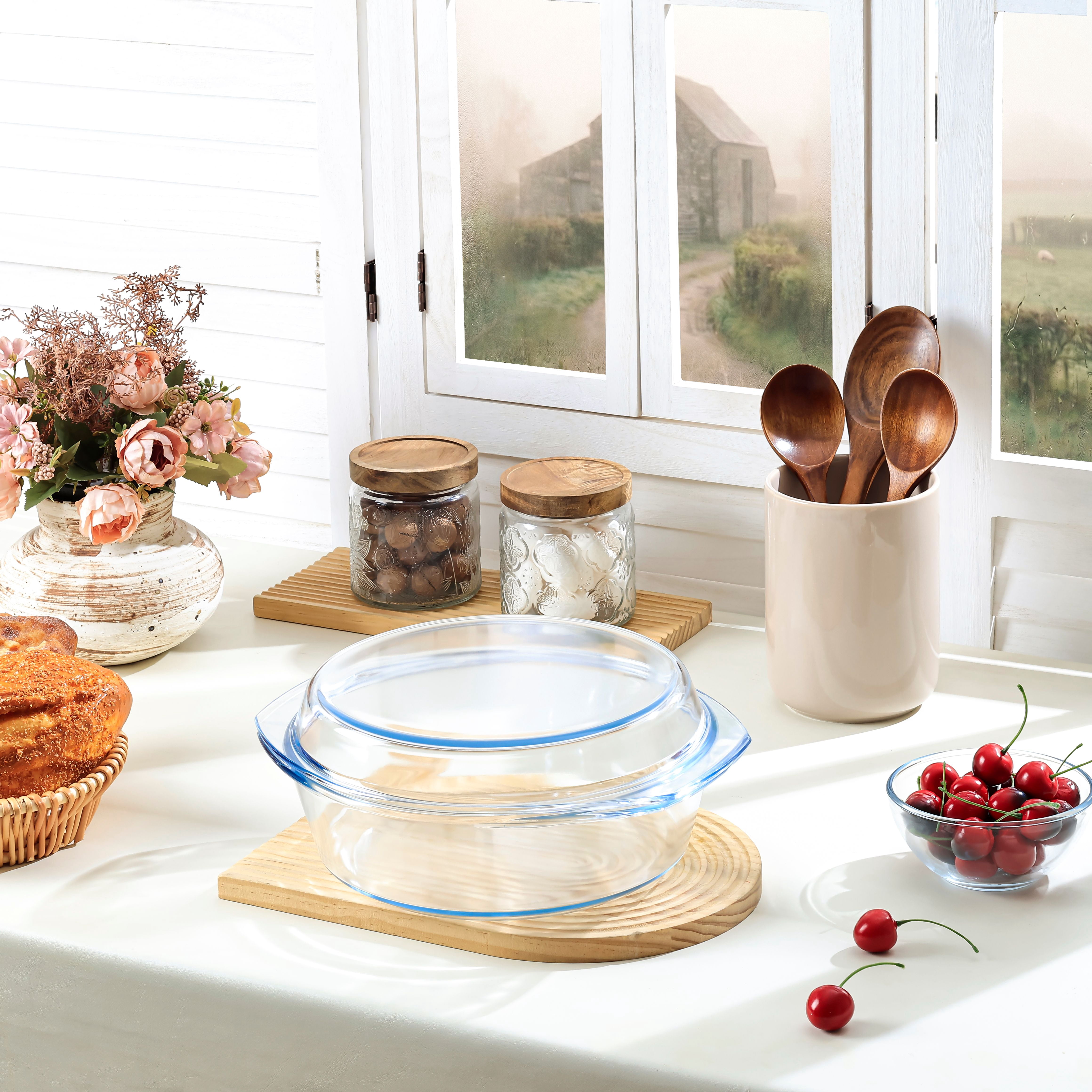 Microwave Round Baking Dish With Lid Microwave Round Baking Dish With Lid Borosil Glass Easy Grip Round Baking  Dish Microwave Safe Oven Safe Transparent Pc