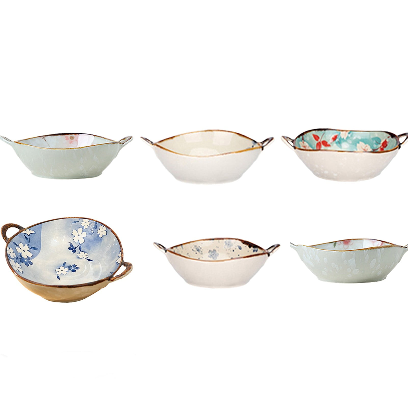 Glass Ceramic Bowls, Pgeraug Kitchen Supplies Tableware, Low Budget