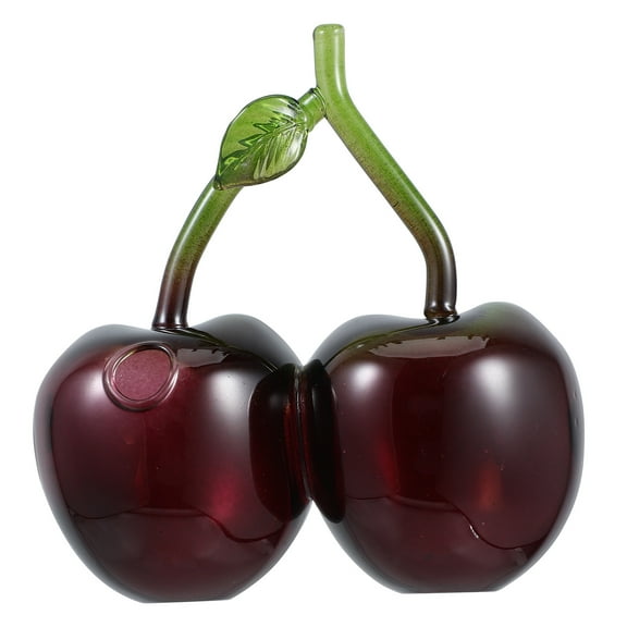 Glass Cherry Flower Vase Small Fruit Shaped Bud Vase Hydroponics Planter Decorative Flower Arrangement Bottle for Home Office