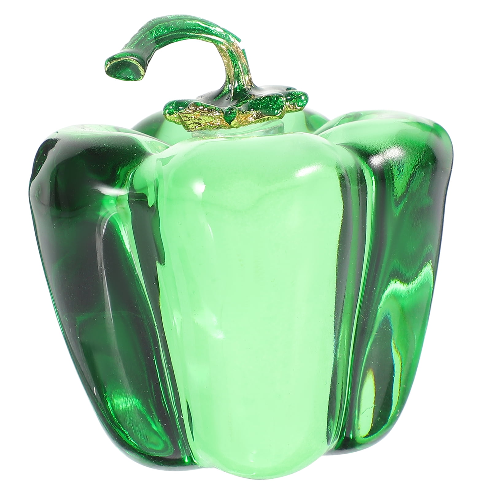 Glass Chili Pepper Kitchen Decor Centerpiece Crystal Desktop Office