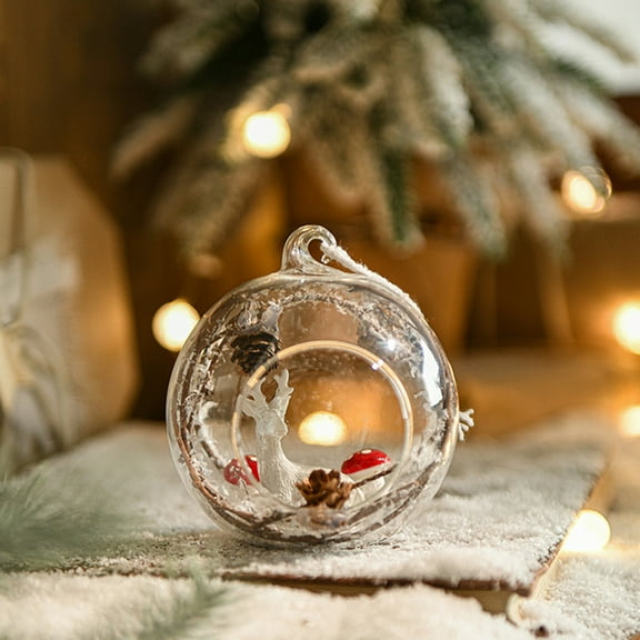 Glass Christmas Ball Ornaments, Hanging Tree Decorations, Shatterproof Xmas Baubles, Holiday Decoration Supplies, Glass Hanging Balls for Christmas Trees