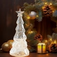 thumbnail image 1 of Glass Christmas Tree Lamp 10 Inch Mini Christmas Tree with Lights Light Up Tree for Tabletop Xmas Tree Living Room Fireplace Christmas Decoration, 1 of 6