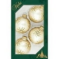 thumbnail image 1 of Glass Christmas Tree Ornaments - 67mm/2.625" [4 Pieces] Decorated Balls from Christmas by Krebs Seamless Hanging Holiday Decor, 1 of 6