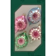thumbnail image 1 of Glass Christmas Tree Ornaments - 67mm/2.63" [4 Pieces] Decorated Balls from Christmas by Krebs Seamless Hanging Holiday Decor (Silver, Seafoam, Blush & Blue Reflectors), 1 of 5