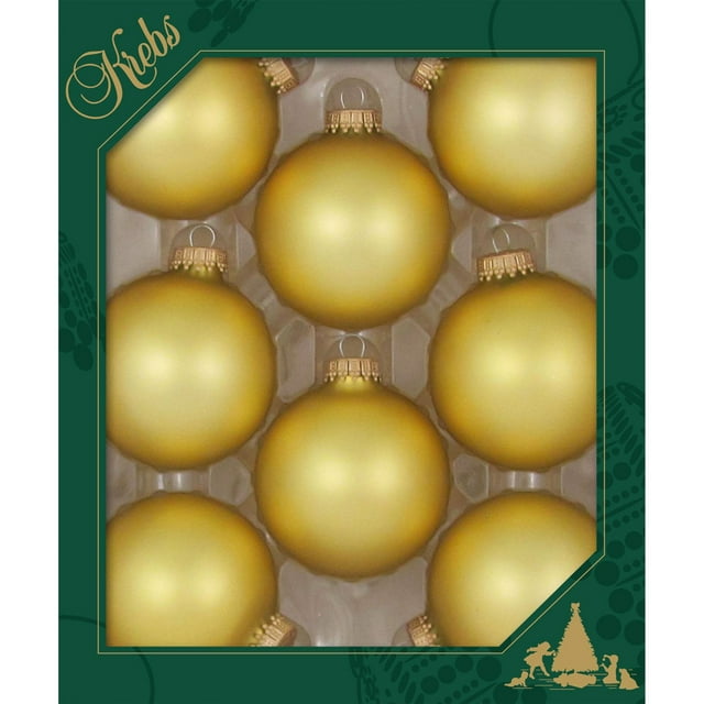 Glass Christmas Tree Ornaments 67mm / 2.63" [8 Pieces] Designer Balls