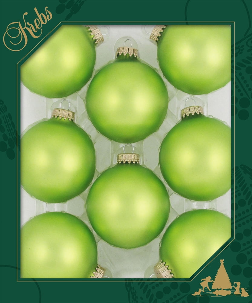 Glass Christmas Tree Ornaments 67mm / 2.63" [8 Pieces] Designer Balls from Christmas By Krebs