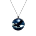 thumbnail image 1 of Glass Circular Pendant Necklace - Stylish Jewelry Statement Piece, 1 of 5