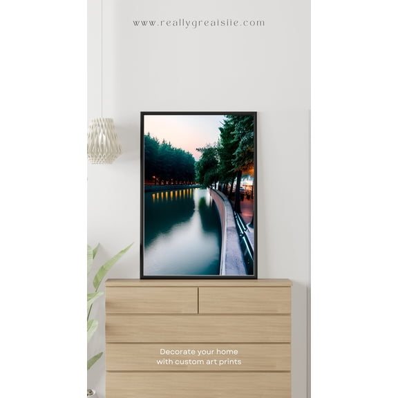 Glass City - City Scene Canvas Wall Art