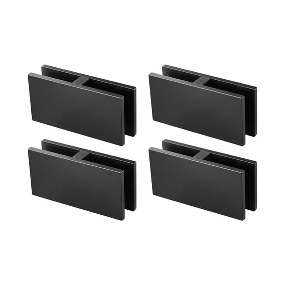 Glass Clamp, 4 PCS Rectangle Glass Railing Bracket for 0.31 "-0.47 " Tempered Glass, 304 Stainless Steel Glass Mounting Clamp, 0.2' Thick Glass Shelf Bracket for Balcony, Garden, Pool, Stair