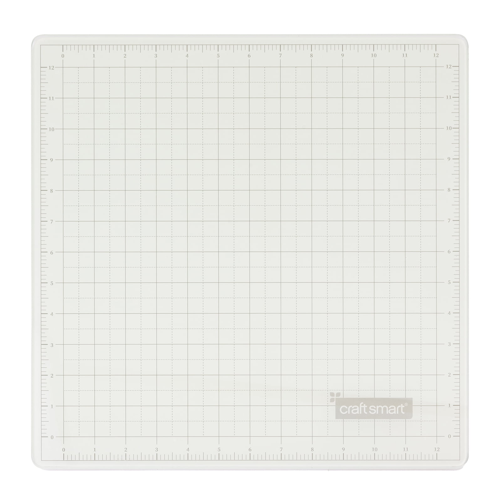 Craft Smart Glass Clay Cutting Mat - 14" x 14" Tempered Glass with Inch Measurements, Non-Skid Feet & Corner Protectors - Ideal for Clay, Hot Glue & Crafting, 6 Pack