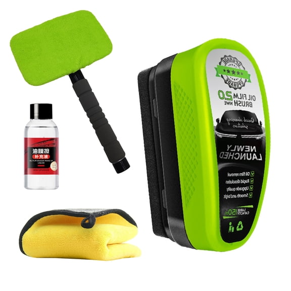 Glass Cleaner, 2.0 Car Cleaner, Powerful Automotive Oil Film Remover for Car Window, Superior Clarity for Your Vehicle and Home