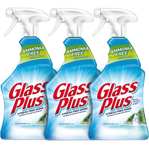 Glass Cleaner, 32 fl oz Bottle, Multi-Surface Glass Cleaner (Pack of 3)