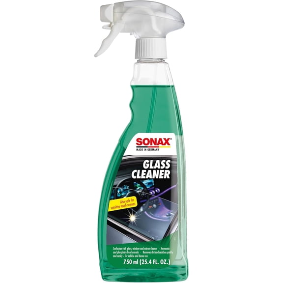 Glass Cleaner 338400 | Powerful Streak Free Formula for Crystal Clear Windows and Mirrors | Easily Removes Dirt Grease and Grime | Safe for Automotive and Household Use | 750ml